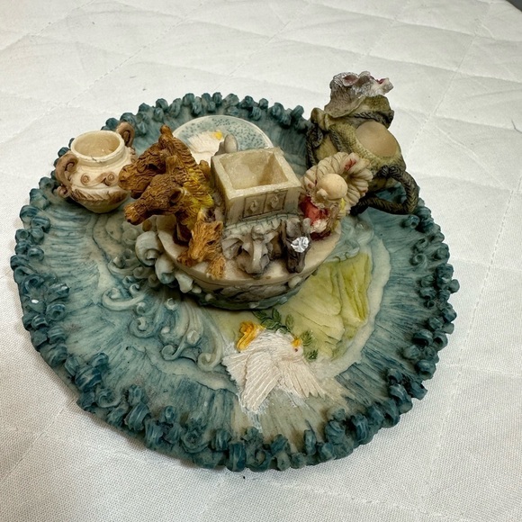 Vintage 1994 Miniature Noah’s Ark Resin Tea Set 5 Pieces - Picture 7 of 7